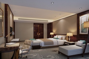 Ensemble de meubles de chambre à coucher personnalisé New Century Grand <span class=keywords><strong>Hotel</strong></span>, meubles classiques en bois de frêne massif pour appartement et villa - Product Image 4