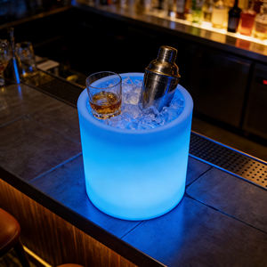 Ember Es Plastik Portabel untuk Luar Ruangan dengan Lampu LED RGB Pengubah Warna yang Dikendalikan Jarak Jauh, Grosir Ember Bir - Product Image 5