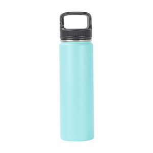 22oz Custom Logo 304 Stainless Steel Vacuum Insulated Water Bottle <b>Foldable</b> Carry Handle Lid 12-24 Hours Thermal Performance - Product Image 6