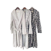Robes de bain confortables pour hommes et femmes, 2020, longueur molletonnée, en peluche, de luxe, imprimés personnalisés, confortables, en molleton de corail, vente en gros
