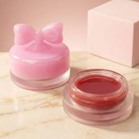 Masque Lèvres Rose avec Couvercle à Vis, Brillant à Lèvres Liquide Longue Durée Hydratant Nourrissant Repulpant Format Voyage Design Personnalisé