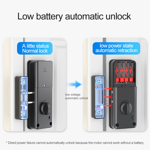 Khóa Cửa Vô Hình Thông Minh Không Cần Đục Lỗ Khóa Cửa Gỗ Trong Nhà Vô Hình Khóa Răng Màu Xanh Cảm Ứng Điện Tử Thẻ Vuốt - Product Image 4