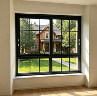 Fenêtres coulissantes en aluminium à double vitrage, design moderne en alliage d'aluminium, insonorisées, résistantes aux ouragans, isolation thermique