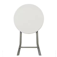Table pliante ovale de qualité événementielle ZDZ-01 en blanc pour bar à domicile, hôtel, festivités en plein air