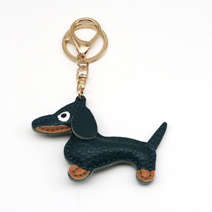 In Stock Schnauzer cane Pu portachiavi In pelle cartone animato a forma di animale ciondolo cane Charm borsa donna accessori taglio portachiavi - Product Image 5