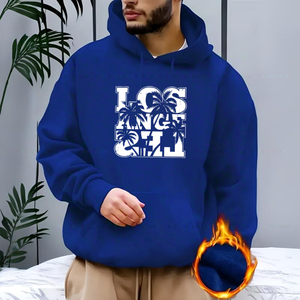 Sweats à capuche à séchage rapide écologiques imprimés de haute qualité de couleur unie Vente en gros Logo personnalisé Automne Hiver Sweat-shirts pullover pour hommes - Product Image 5