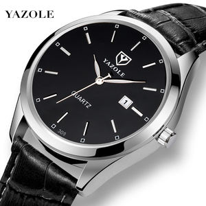 YAZOLE D 308 Orologi al Quarzo da <span class=keywords><strong>Uomo</strong></span> Completamente Neri Vendita Calda 2022 Orologio da Polso da <span class=keywords><strong>Uomo</strong></span> per Affari con Data e Logo Personalizzato Relojes Bestseller - Product Image 2