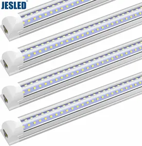 JESLED Linkable led ışıkları v-şekli temizle kapak LED tüp ışıklar Listed Listed 4FT 6FT 8FT 72W T8 LED dükkanlar ışık fiş Listed listelenen - Product Image 1
