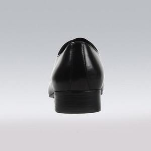 Chaussures habillées en cuir de vachette véritable pour hommes, style brogue à enfiler, bout pointu – Chaussures décontractées respirantes et imperméables avec soutien de la voûte plantaire - Product Image 3