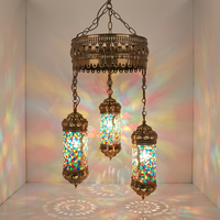 Lampe suspendue en fer mosaïque de style turc avec source de lumière LED à économie d'énergie, garantie de 5 ans pour une utilisation décorative dans les hôtels