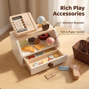 Juguetes Educativos Montessori de Diseño Original, Caja Registradora de Madera, Juego de Simulación de Roles, Unisex, OEM, ODM, EN71, ASTM, CE - Product Image 2