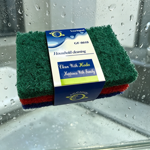 Paquete de 3 Estropajos de Nylon Cuadrados Ecológicos de Color Verde Intenso para Limpieza de Cocina, con Superficie Rugosa y Alta Absorción de Agua, 0.8 cm de Grosor - Product Image 6