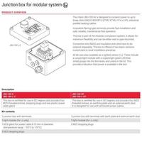 Boîtier de jonction antidéflagrant modulaire Raychem JBU 100-L-E avec voyant lumineux – Équipement électrique industriel sécurisé