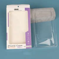 Boîte d'emballage pour téléphone en carton recyclé avec logo personnalisé, gaufrage et lamination mate, insert en PVC