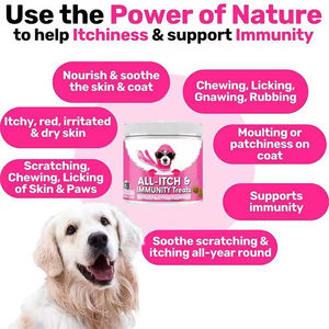 Golosinas para Perros de Marca Propia para Aliviar la Picazón y Reforzar la Inmunidad - 120 Croquetas, Ideales para Rascar, Lamer y Masticar, Suplemento Granulado para la Salud del Perro - Product Image 4