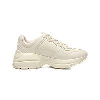 Baskets décontractées en cuir de vache véritable, épaisses, à lacets, avec semelle légère et amortissante, pour hommes et femmes, chaussures de sport et de marche personnalisables