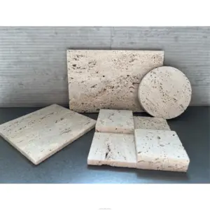 Khay Travertine Tự Nhiên Phòng Tắm Sang Trọng Khay Phục Vụ Đá Cẩm Thạch Tự Nhiên Đá Chính Xác Trưng Bày Trang Sức Các Sản Phẩm Thịnh Hành