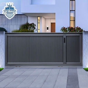 Trang Trí Mới Nhất Chính Thiết Kế Cổng Lối Vào Tự Động Nhôm Hàng Rào Cổng Cửa Nhà Hiện Đại Trượt Slat Cổng - Product Image 6
