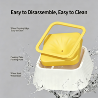 Plateforme flottante pour animaux de compagnie, gamelle anti-déversement à boisson lente pour chat et chien, distributeur à débit contrôlable, détachable, antidérapant, 1,5 L