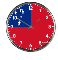 Horloge murale ronde avec drapeau des îles Turcs et Caïcos, horloge silencieuse classique sans tic-tac, fonctionnant à piles, pour le bureau et la maison