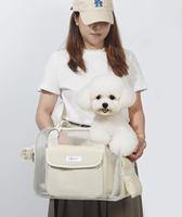 Sac de transport carré léger, respirant et réglable pour petits chiens et chats – Accessoire de voyage extérieur