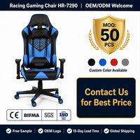 Chaise de jeu ergonomique avec appui-tête réglable en hauteur et support lombaire, logo personnalisé, usine OEM
