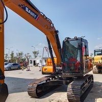 Machine d'occasion Sany SY135C à faible nombre d'heures de fonctionnement, composants Kawasaki, 13,5 tonnes, godet de 0,53 m pour la rénovation de routes et de jardins