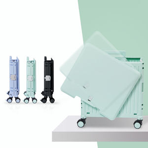 Carrito plegable portátil con tapa conjunta giratoria y palanca ajustable, carrito con ruedas - Product Image 3