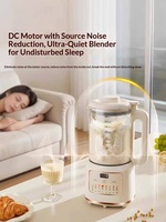 Blender Listrik dengan Pisau Stainless Steel 800W 1.8L untuk Rumah Tangga, Otomatis Penuh, Tenang, Kontrol Sentuh, Garansi 1 Tahun