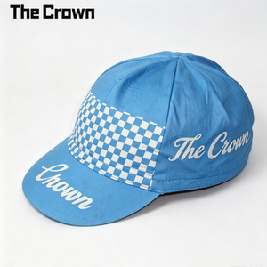 Custom Logo Nylon Printed Cycling Casquette Cap Wholesale Bulk Checkerboard Plaid <b>Band</b> <b>Hat</b> Short Brim Manufacturer - Product Image 3