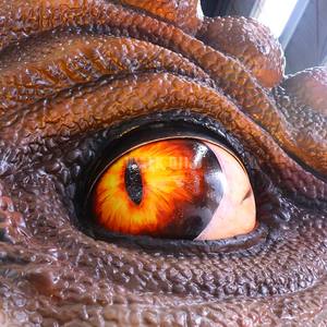 Arte Murale in Metallo 3D Personalizzata con Occhi di Dinosauro per Hotel a Tema, Bar, Centri Commerciali, Aeroporti e Pareti di Asili - Product Image 5