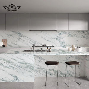 Goldtop 7021 Arabescato Verde PD, Piedra Artificial Blanca con Impresión de Cuarzo, Diseño Moderno de Lujo, Gran Losa Pulida para Encimeras de Hotel - Product Image 3