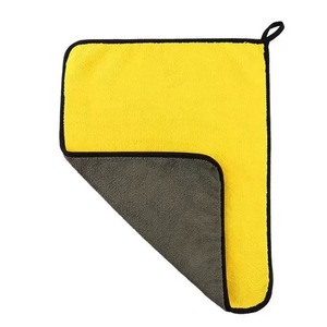 Serviette de lavage de voiture en microfibre double face, 30x60 cm, épaisse, absorbante, sans peluches, pour le nettoyage des vitres des véhicules - Product Image 5