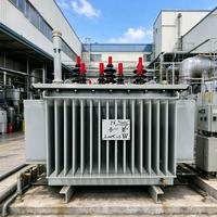Transformateur de puissance triphasé immergé dans l'huile de 100 kVA, entrée 35 kV, sortie 415 V, bobinage en cuivre pour la distribution d'énergie