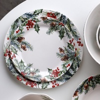 Ensemble de bols de Noël pour soupe, riz et céréales, assiettes à salade, bols à dessert en porcelaine, vaisselle de fête pour les fêtes de Noël et la cuisine
