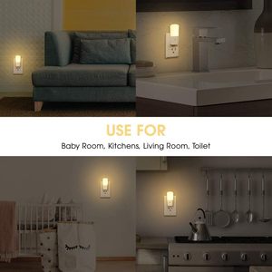 ZHILAI Moderna Luce Notturna LED Dimmerabile con Sensore Crepuscolare, Certificata FCC, da Presa a Muro per Camera da Letto e Bagno - Product Image 6
