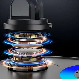 Soporte Universal para Teléfono de Escritorio con Altavoz Inalámbrico, Luz LED, Cargador de Batería Externa, Base Giratoria Flexible para Móviles y Tablets, ABS - Product Image 6