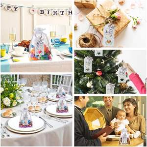 Lihuida - Juego de 30 Llaveros Personalizables con Colgante de Ángel Guardián, Bolsas de Organza, Papel Kraft, <span class=keywords><strong>Regalo</strong></span> para <span class=keywords><strong>Bautizo</strong></span> o Boda - Product Image 6