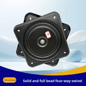 Fauteuil de canapé pivotant à 360 degrés en acier massif avec revêtement en poudre noire, accessoires de quincaillerie pour fauteuil de jeu, pivot complet à billes de 10 pouces - Product Image 3