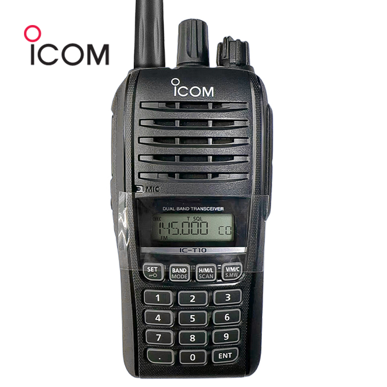 ICOM IC-T10 Dual Band Walkie Talkie - Waterproof & Versatile