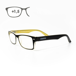 Gafas de lectura Kansas, negro/amarillo. Aumento de +1.5 - Product Image 1