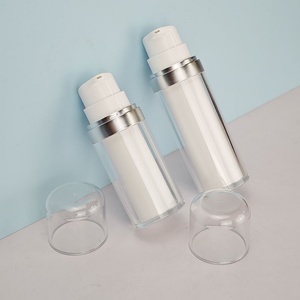 New Arrivals Refillable Plastic Acrylic PS 15ml 30ml 50ml Double Wall Cosmetics Luxury Airless <b>Pump</b> <b>Bottle</b> for Skincare Cream - Product Image 4