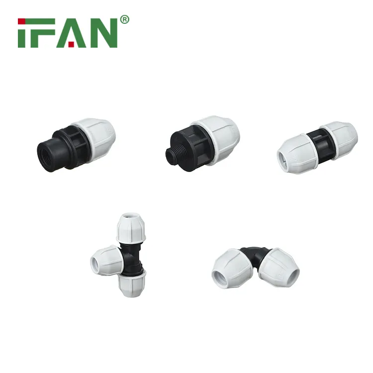 IFAN PE Quick Joint Pipe Fitting 3 Way Connector PP Equal TEE HDPE PP Compression Fittings With Factory Price