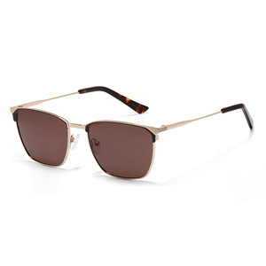 Gafas de Sol Cuadradas Unisex con Marco Metálico, Lentes Oscuras, Protección UV400, para Uso en Exteriores, Gafas de Sol Metálicas para Adultos - Product Image 4