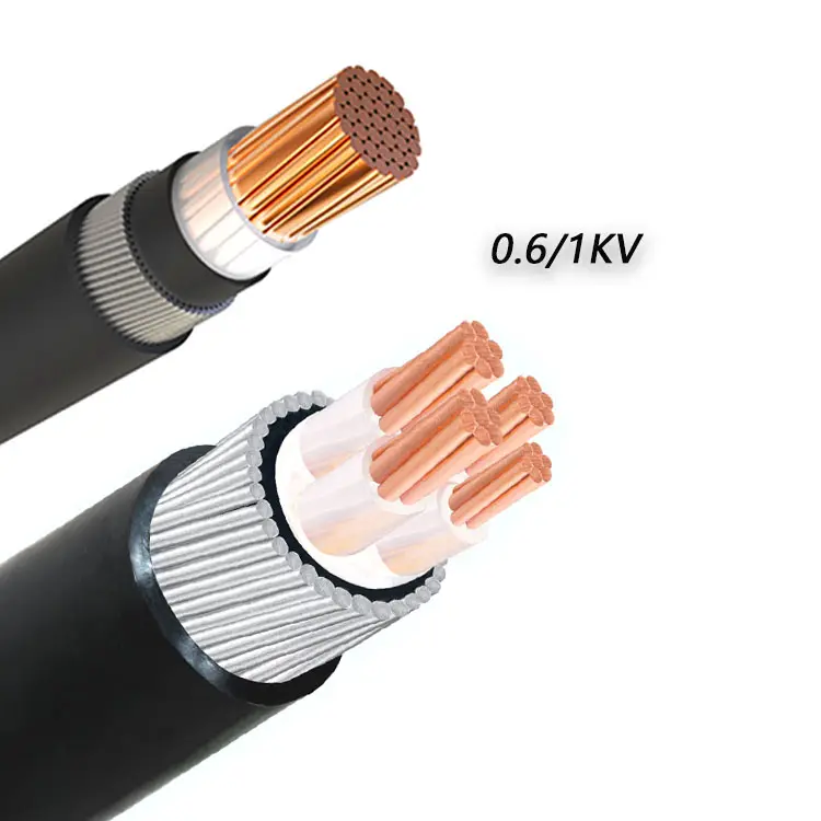 1 Core 3 Core 4 Core 5 Core 16mm 25mm 35mm 95mm Aluminum/Copper Core Steel Wire PVC/XLPE Underground Power SWA Armoured Cable