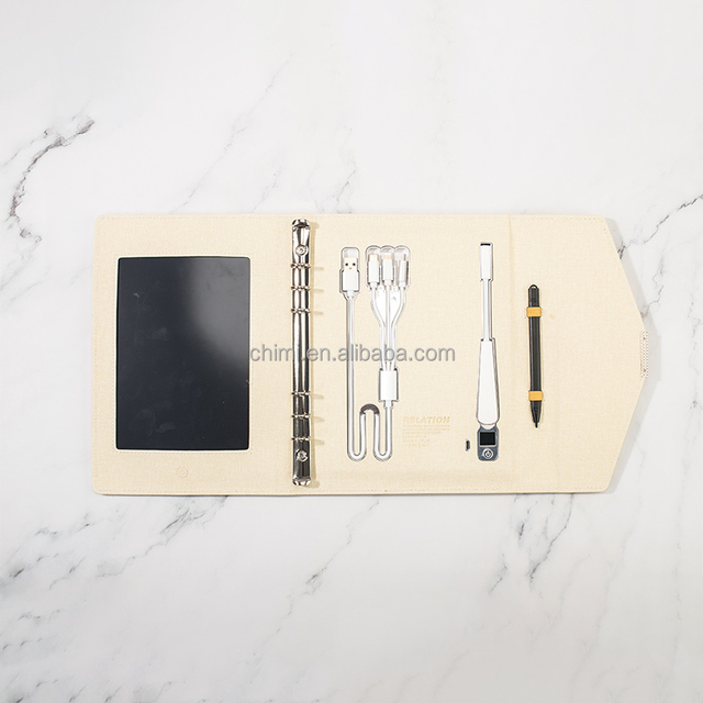 New Product Ideas 2022 Big Writing Screen Notepad LED Lamp 12000 Mah Wireless Charging Power Bank Diary Planner Notebook