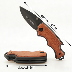 มีดพับขนาดเล็ก EDC ทำจากไม้พะยูงคุณภาพสูง สำหรับล่าสัตว์ ตัดผลไม้ พร้อมที่เปิดขวด ไขควงปากแบน - Product Image 4