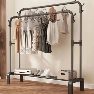 <b>Clothes</b> <b>Rack</b> For Bedroom Home Use Indoor Standing Type Simple Design Space Saving Durable Clothing Organizer With Shelf - Product Image 1