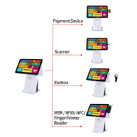 ZHONGJI Nuevo Terminal Punto de Venta Todo en Uno con Doble Pantalla, Sistema de Punto de Venta de Escritorio con Impresora Térmica de Recibos Integrada, Windows