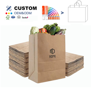 Borsa Sandwich marrone in carta Kraft per pane tostato e confezione da forno personalizzabile per <span class=keywords><strong>Pizza</strong></span> e latte - Product Image 1